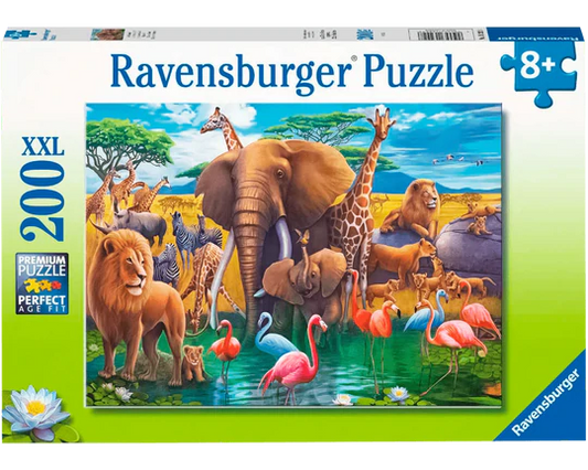 África en el Estanque: Rompecabezas 200 Piezas XXL Ravensburger