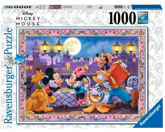 Cena Romántica Mickey y Minnie: Rompecabezas 1000 Piezas Ravensburger