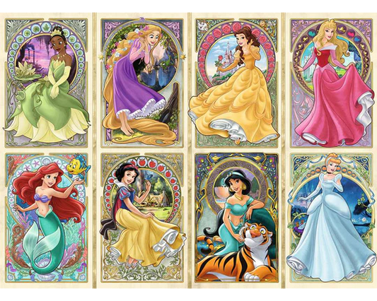 Princesas Disney Art Nouveau: Rompecabezas 1000 Piezas Ravensburger