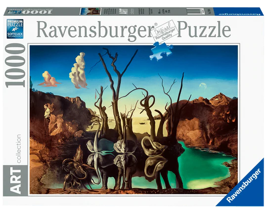 Salvador Dalí - Cisnes que se Reflejan como Elefantes: Rompecabezas 1000 Piezas Ravensburger