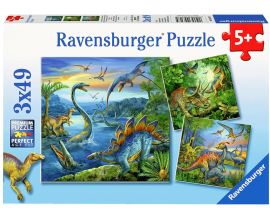 Dinosaurios: 3 Rompecabezas 49 Piezas Ravensburger