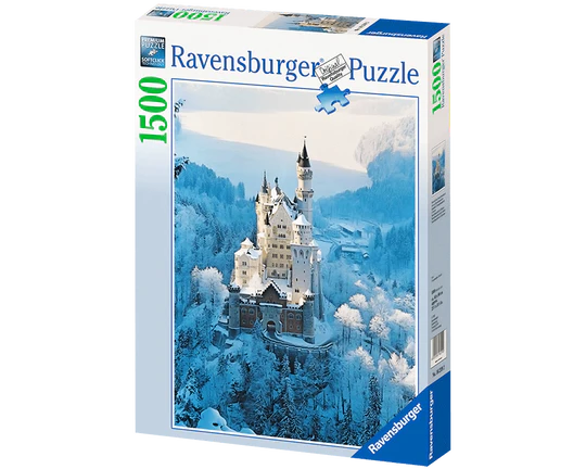 Castillo Neuschwanstein Nevado: Rompecabezas 1500 Piezas Ravensburger