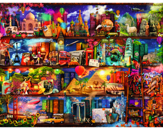 Mundo de los libros: Rompecabezas Ravensburger de 2000 Piezas