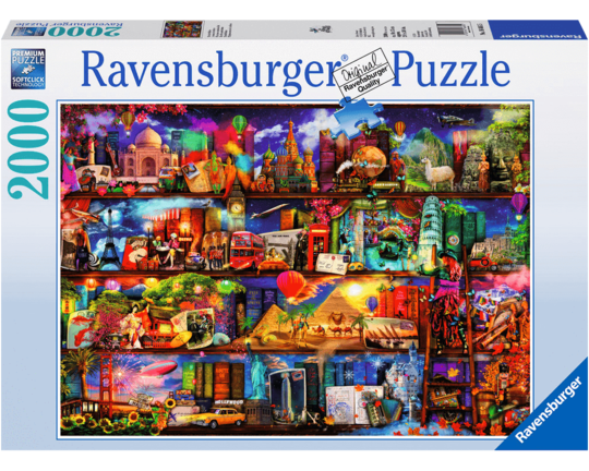 Mundo de los libros: Rompecabezas Ravensburger de 2000 Piezas