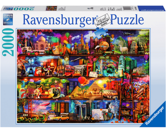 Mundo de los libros: Rompecabezas Ravensburger de 2000 Piezas