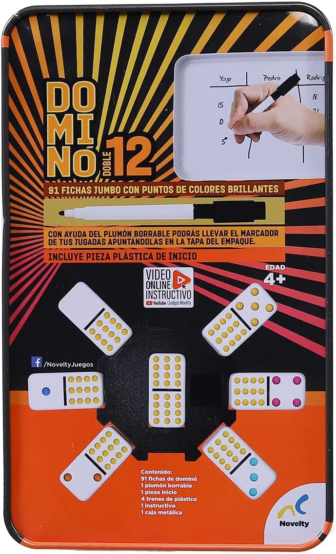 Dominó Doble 12: Juego de Mesa Novelty
