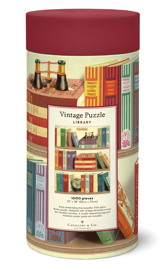 Rompecabezas Vintage Library Books