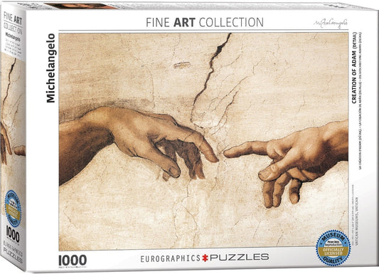 Miguel Angel: La Creación De Adán: Rompecabezas 1000 Piezas Eurographics